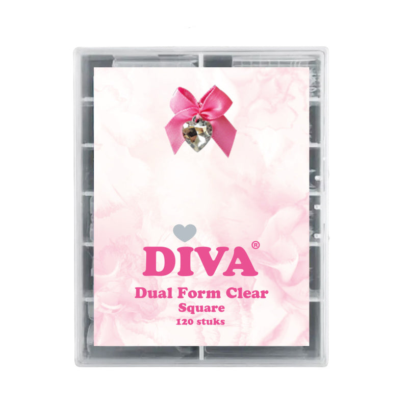 Diva | Dual Form - Square Shape Clear in tipbox (120pcs)