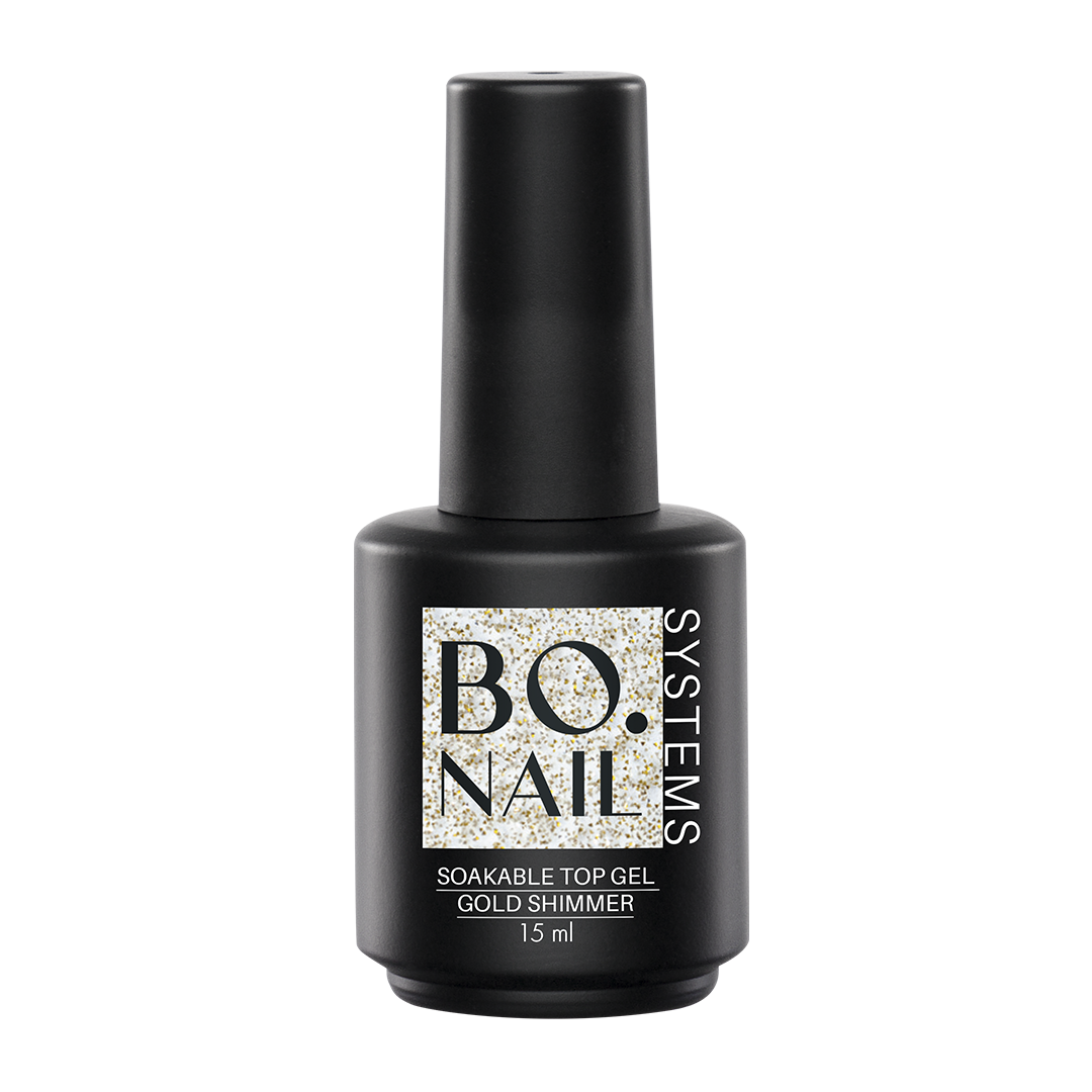 Bo.Nail | Soakable Top Gel Gold Shimmer - 7ml