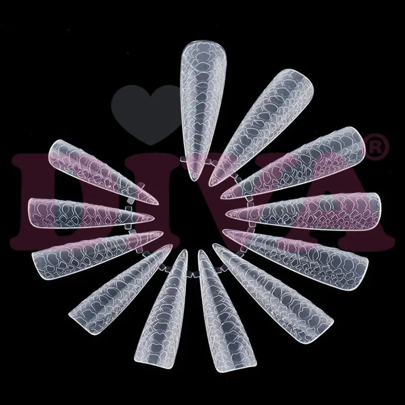 Diva | Dual Form - Snake Design Salon Almond Tipbox (120pcs)