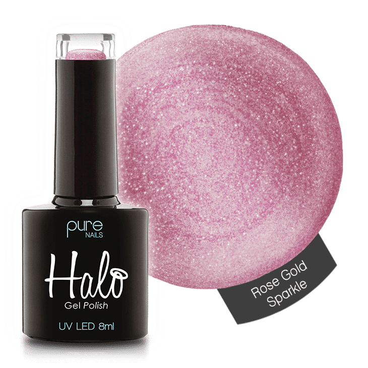 Halo | Gelpolish 8ml - Rose Gold Sparkle