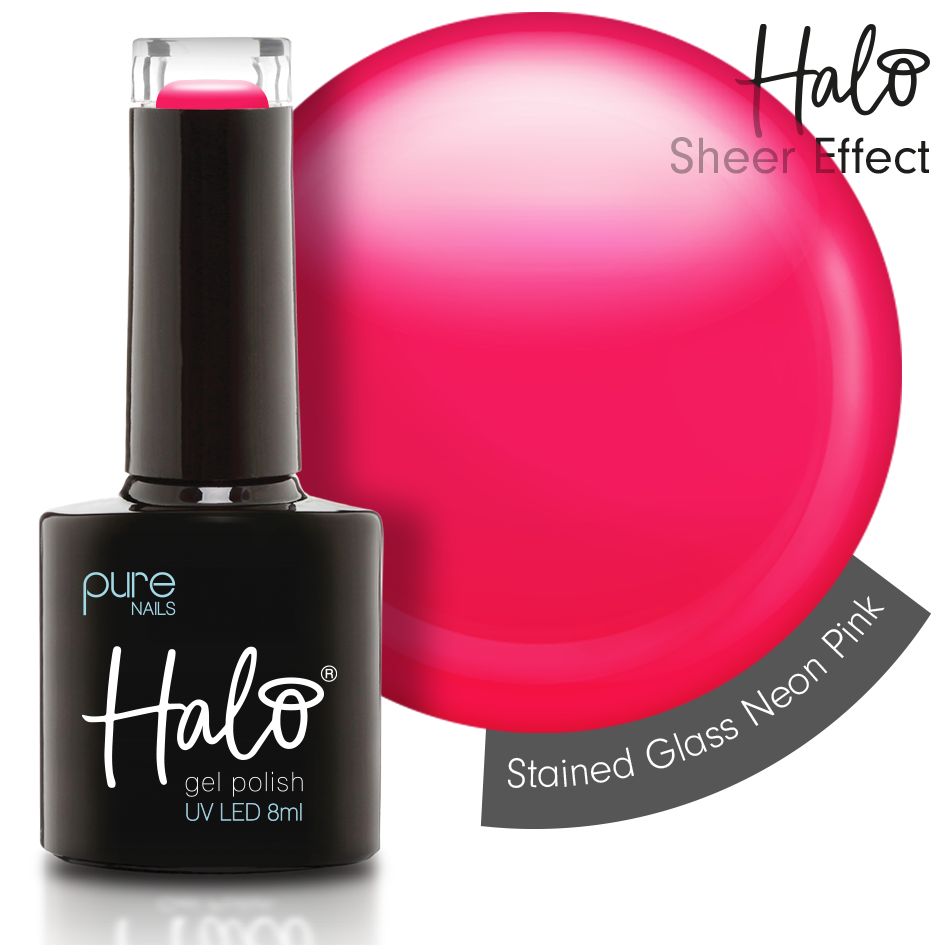 Halo | Gelpolish 8ml - Stained Glass Neon Pink